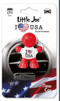 LITTLE JOE NOVELTY AIR FRESHENERS I LOVE USA NEW CAR