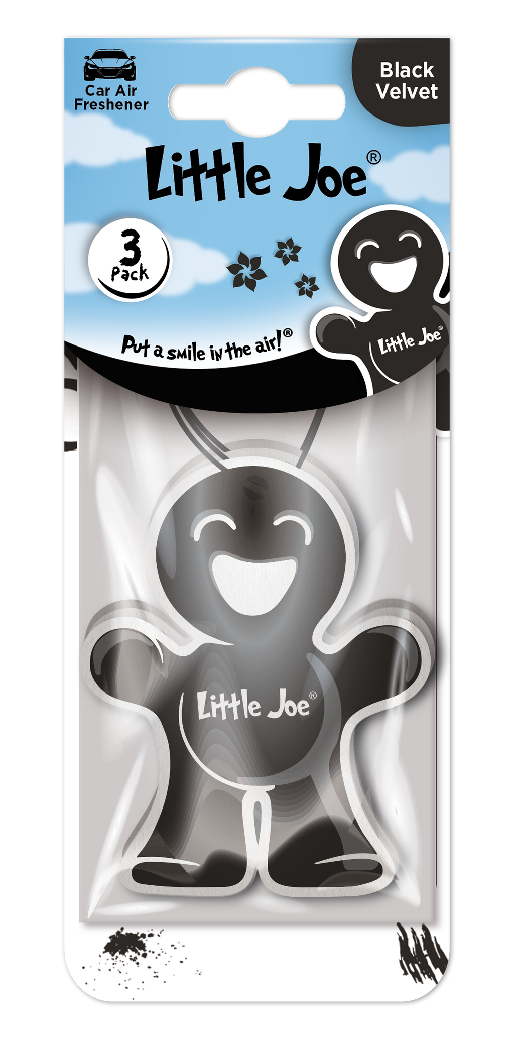 LITTLE JOE HANGING PAPER AIR FRESHENERS BLACK VELVET 3 PK