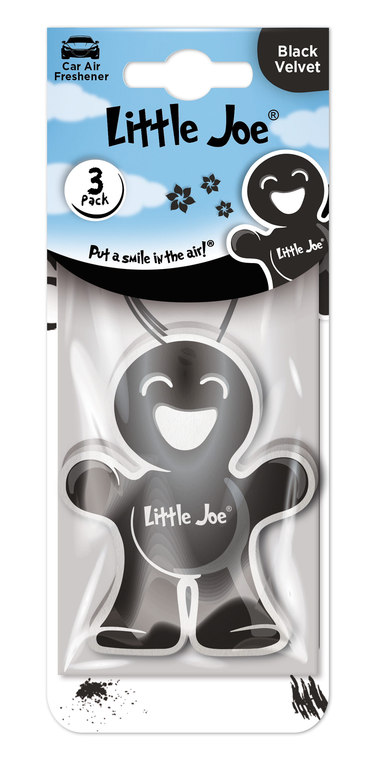 LITTLE JOE HANGING PAPER AIR FRESHENERS BLACK VELVET 3 PK