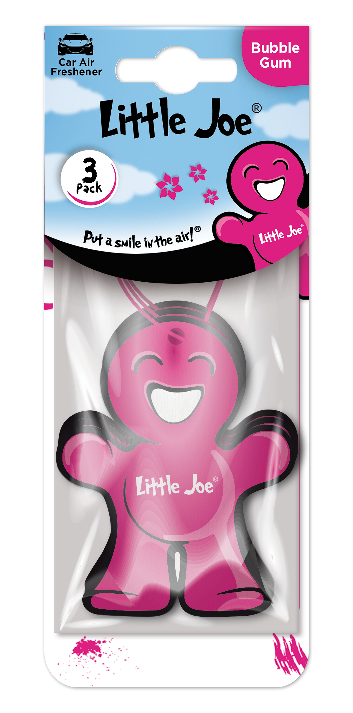 LITTLE JOE HANGING PAPER AIR FRESHENERS BUBBLEGUM 3 PK