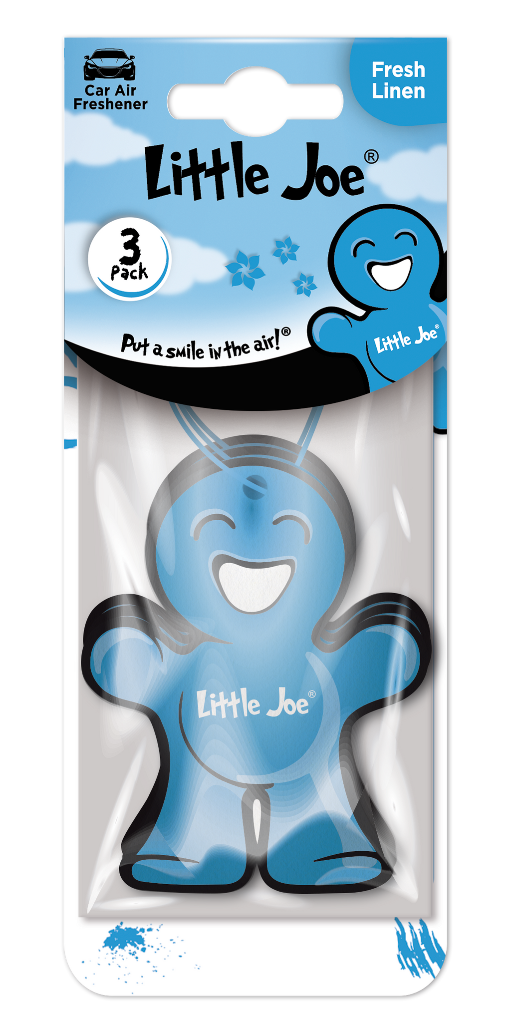 LITTLE JOE HANGING PAPER AIR FRESHENERS FRESH LINEN 3 PK