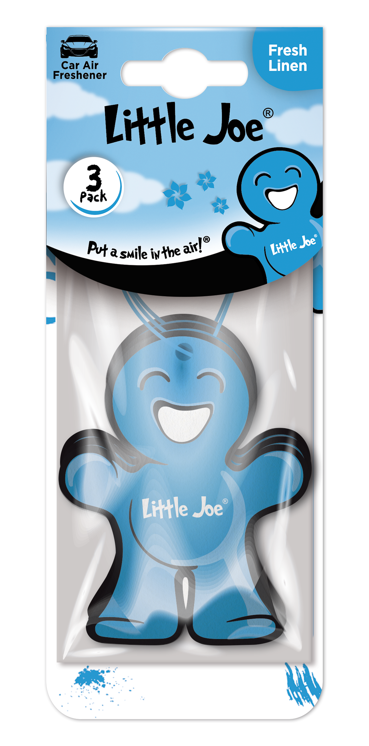 LITTLE JOE HANGING PAPER AIR FRESHENERS FRESH LINEN 3 PK
