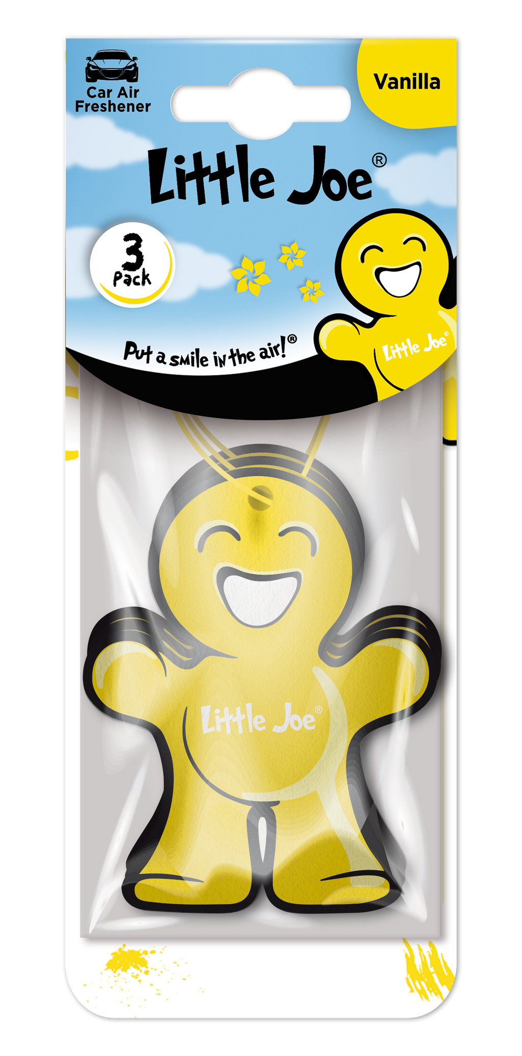 LITTLE JOE HANGING PAPER AIR FRESHENERS VANILLA 3 PK